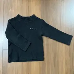 moujonjon リブ長袖トップス ブラック 90