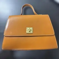 NINA RICCI レザーバッグ 茶色 ショルダー・ハンド両用 内ポケット付き