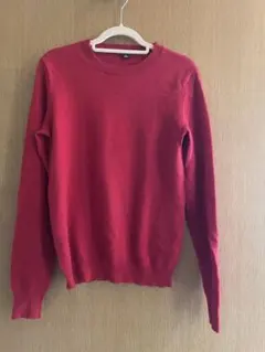UNIQLO ユニクロ カシミヤ100% セーター S レッド 美品