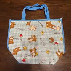 リラックマ 保冷バッグ 伊藤園キャンペーン景品　水色　チェック