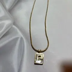 ヴィンテージ GIVENCHYジバンシー Gロゴ ラインストーン ネックレス