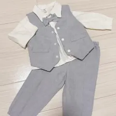 子供服 フォーマルスーツ 入園式 3点セット80〜90cm グレー
