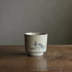 古染付 火入 筒茶碗 茶道具 古美術 中国美術 古道具 アンティーク