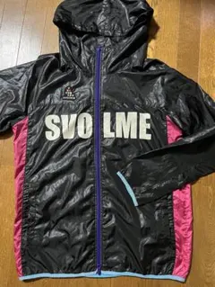 SVOLME フード付きウィンドブレーカー 黒/ピンク/パープル　Lサイズ