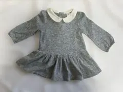 zarababy / zarakids グレー襟付きワンピース