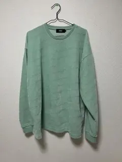 ミントグリーン ロゴ入り 長袖スウェットのサムネイル