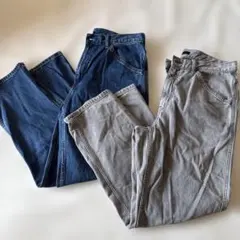 ユニクロ　ワイドフィットジーンズ色違い2枚組　即購入ありです。