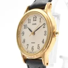 美品 稼働品 ALBA アルバ SEIKO レディース腕時計 ゴールド ホワイト