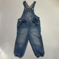 H&M オーバーオール サロペット デニム ハートポケット 90