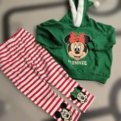 ディズニー ミニー フードトレーナーセット 110cm セットアップ 新品未使用