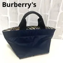 Burberry's ブルーレーベル ハンドバッグ ナイロン ノバチェック 舟型