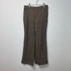 ジーユー 千鳥格子 フレアパンツ 秋冬 レトロ クラシカル