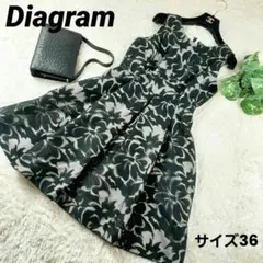 Diagram ダイアグラム グレースコンチネンタル 36 レース花柄ワンピース