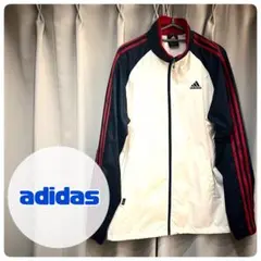 【極希少】adidasウインドブレーカー 白×紺 サイドロゴ 00s O