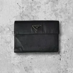 【大人気】プラダ 三つ折り財布 PRADA ブラック ナイロン 訳ありのサムネイル
