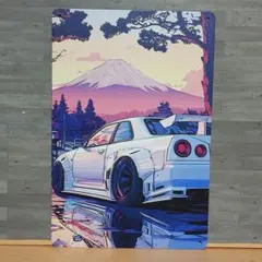 スカイライン 富士山 ブリキ看板 OK3305のサムネイル