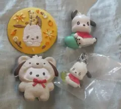 サンリオ　ポチャッコ　ガチャガチャ　刺繍缶バッジ等　セット