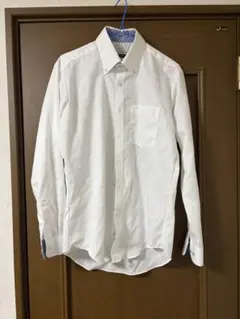 ホワイト 長袖 フォーマルシャツ