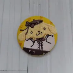 サンリオ ポムポムプリン 刺繍 缶バッジ