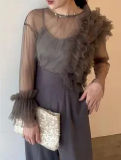 パンツドレス LADYフリルチュールコンビネゾン