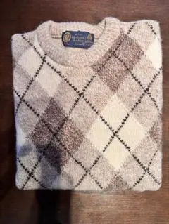 Shetland Islands 純ウール アーガイルセーター