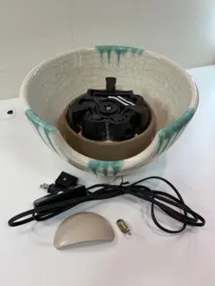 本日のみ特価❗️涼炉 電熱器 白泥炉台　セット　名作家「平安 春峰」作品　煎茶道具 本日のみ特価❗️涼炉 電熱器 白泥炉台 セット 名作家「平安 春峰