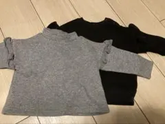 グレーと黒のフリルトレーナー2点セット