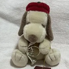 SNOOPYカフェオレスヌーピーオルゴール ぬいぐるみ セキグチ製 動作確認済み