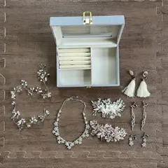 ブライダルアクセサリー　イヤリング　セット