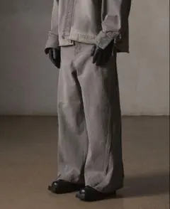 【GRANCY】ジップデザイン バギーデニム パンツ