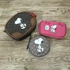 スヌーピー 小物入れポーチ3点セットまとめ売り