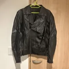 GU ブラック レザージャケット ライダース
