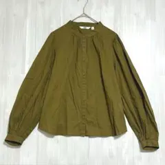 ★土日限定500円セール★ ユニクロ　コットンボリュームスリーブブラウス　Sのサムネイル
