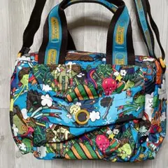 レスポートサック アーティストコラボ 2way ショルダーバッグ 総柄 派手