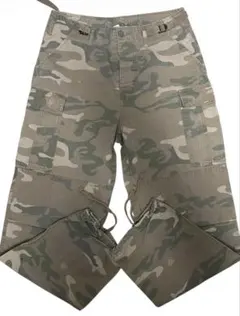 迷彩 カーゴパンツ ミリタリー カモフラ ワイドカーゴ ストリート メンズ 古着
