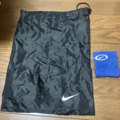 Nike ドローストリングバッグ ブラック&リストバンド