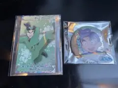 忍たま乱太郎アニメイトカフェ 潮江文次郎 箔押しカード・缶バッジ