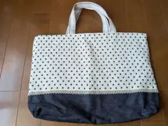 レッスンバッグ★絵本袋★入園入学★水玉★ハンドメイド★キルト