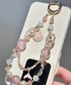 ハンドメイド ビーズ携帯ストラップ