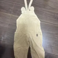 ベージュ コーデュロイ サロペット 90センチ