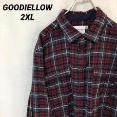 N-2983 アメリカ古着 ビッグシルエット チェック柄 長袖シャツ 2XL