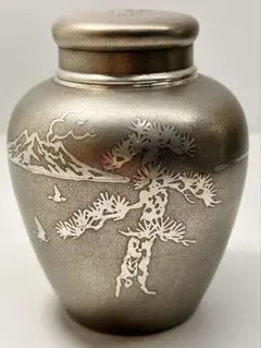 錫製 乾茂號造 茶筒 鳳凰 菊文様 茶道具A0800065 - メルカリ
