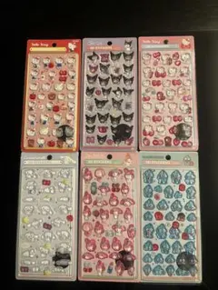 [海外品]ボンボンドロップ風3Dステッカー サンリオ 6枚セット