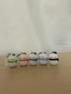 雪だるま めじるしキーホルダー 5個セット
