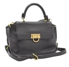 サルヴァトーレ フェラガモ ソフィア ガンチーニ ショルダーバッグ エナメル サルヴァトーレフェラガモ Salvatore Ferragamo ソフィア