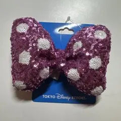 ミニーちゃんリボンヘアゴムピンク