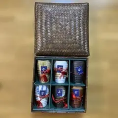 フリーカップ　宴　6個セット 竹籠入り