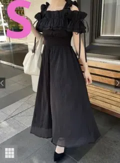 新品未使用 タグ付き フリルオフショルコルセットワンピース　[mb1584] S