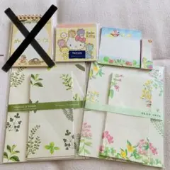 匿名配送★5点セット　サンリオ　ハローキティ　メモ帳　ノート　付箋　レターセット