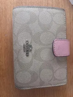 COACH 二つ折り財布 シグネチャー ピンクのサムネイル